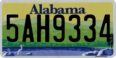 AL license plate 5AH9334