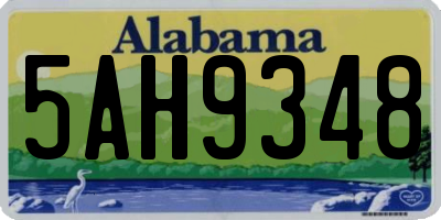 AL license plate 5AH9348