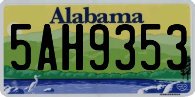 AL license plate 5AH9353