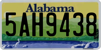 AL license plate 5AH9438