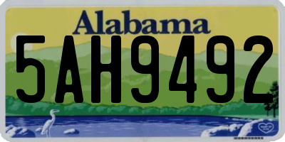 AL license plate 5AH9492