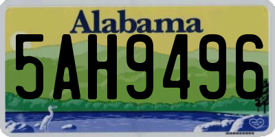 AL license plate 5AH9496