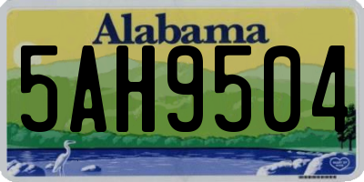 AL license plate 5AH9504