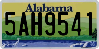 AL license plate 5AH9541