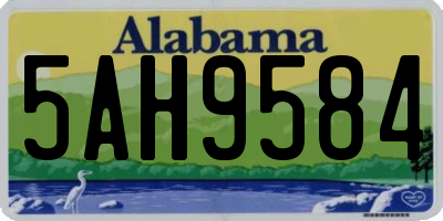 AL license plate 5AH9584