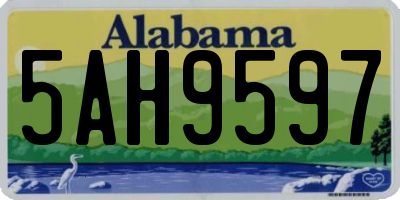 AL license plate 5AH9597