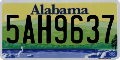 AL license plate 5AH9637