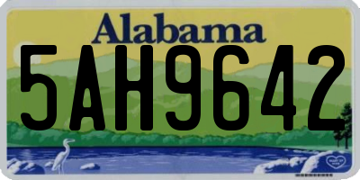 AL license plate 5AH9642