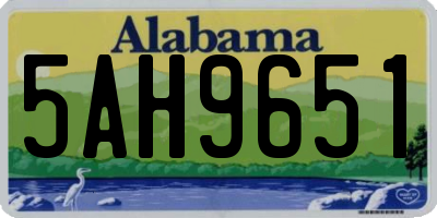 AL license plate 5AH9651