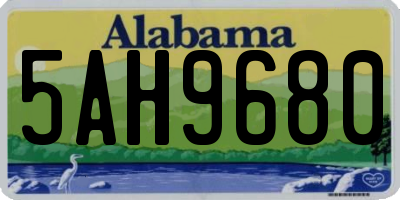 AL license plate 5AH9680