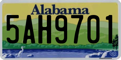 AL license plate 5AH9701