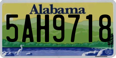 AL license plate 5AH9718