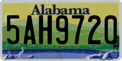 AL license plate 5AH9720