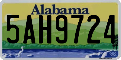 AL license plate 5AH9724