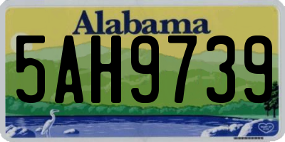 AL license plate 5AH9739