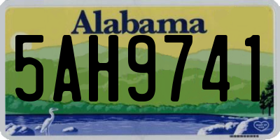 AL license plate 5AH9741