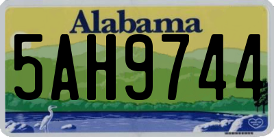 AL license plate 5AH9744