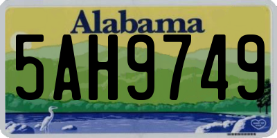 AL license plate 5AH9749