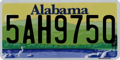 AL license plate 5AH9750