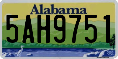 AL license plate 5AH9751