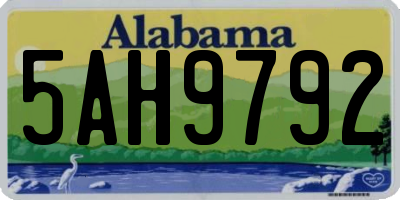 AL license plate 5AH9792