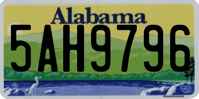 AL license plate 5AH9796