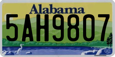 AL license plate 5AH9807