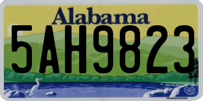 AL license plate 5AH9823