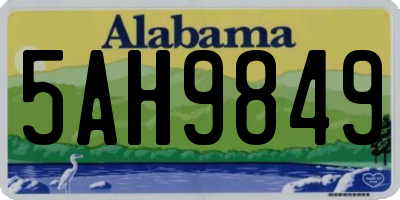 AL license plate 5AH9849
