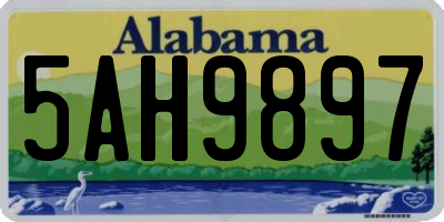 AL license plate 5AH9897