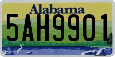 AL license plate 5AH9901