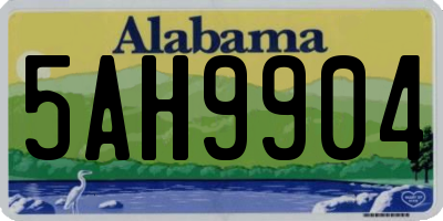 AL license plate 5AH9904