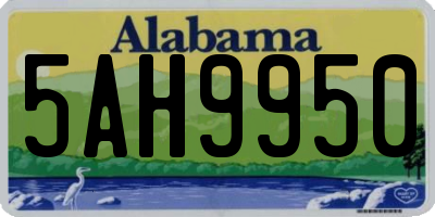 AL license plate 5AH9950