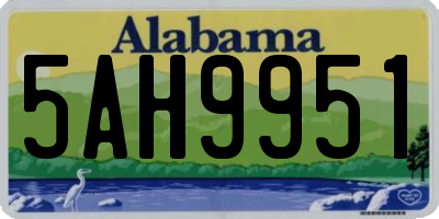 AL license plate 5AH9951