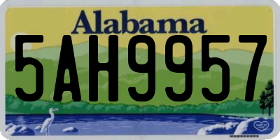AL license plate 5AH9957