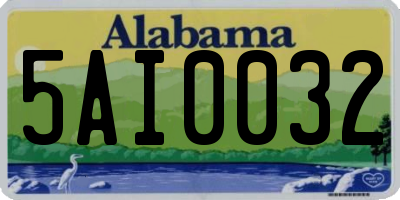 AL license plate 5AI0032