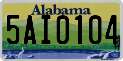 AL license plate 5AI0104