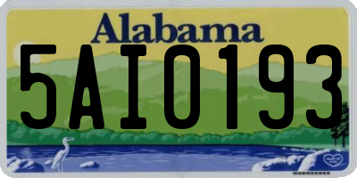 AL license plate 5AI0193
