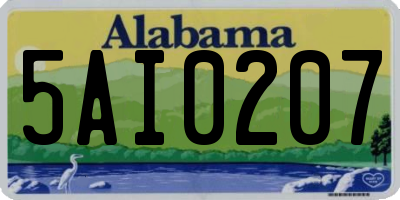 AL license plate 5AI0207
