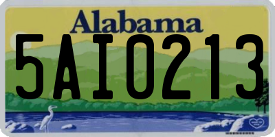 AL license plate 5AI0213