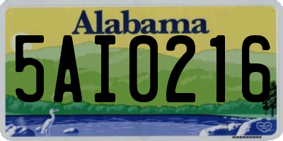 AL license plate 5AI0216