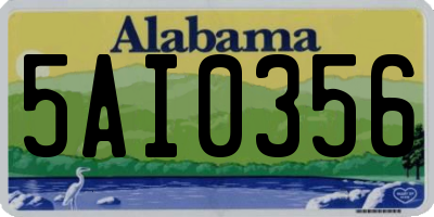 AL license plate 5AI0356