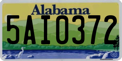 AL license plate 5AI0372