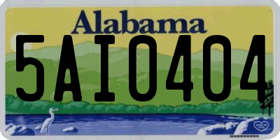AL license plate 5AI0404