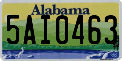 AL license plate 5AI0463