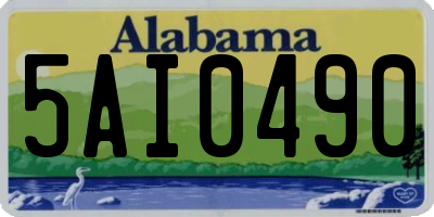 AL license plate 5AI0490