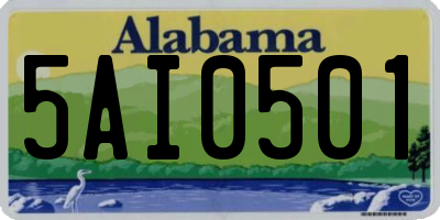 AL license plate 5AI0501
