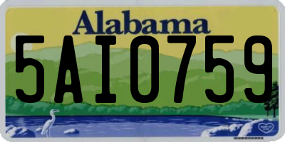 AL license plate 5AI0759