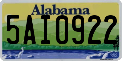 AL license plate 5AI0922
