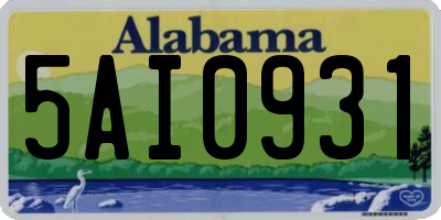 AL license plate 5AI0931